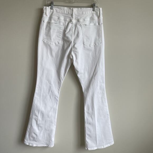 Frame Le High Flare Jeans Womens Size 33 White Denim Stretch Flared Leg Pants - Picture 6 of 16